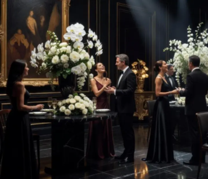 Eleganckie momenty podczas wieczoru Wonderstar s. r. o. w nastrojowo oświetlonej przestrzeni