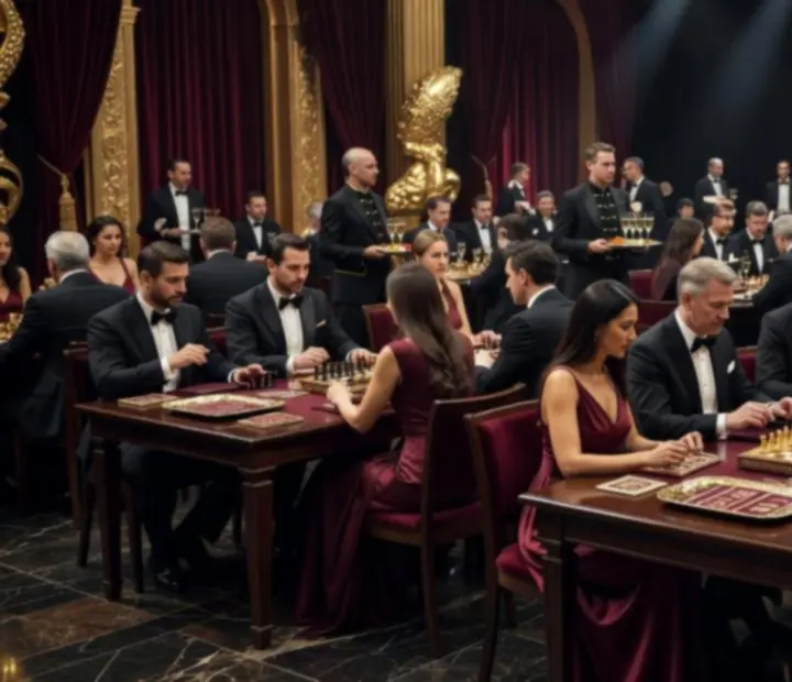 Elegancka sala eventowa z dramatycznym oświetleniem i stołami tematycznymi Wonderstar s. r. o.