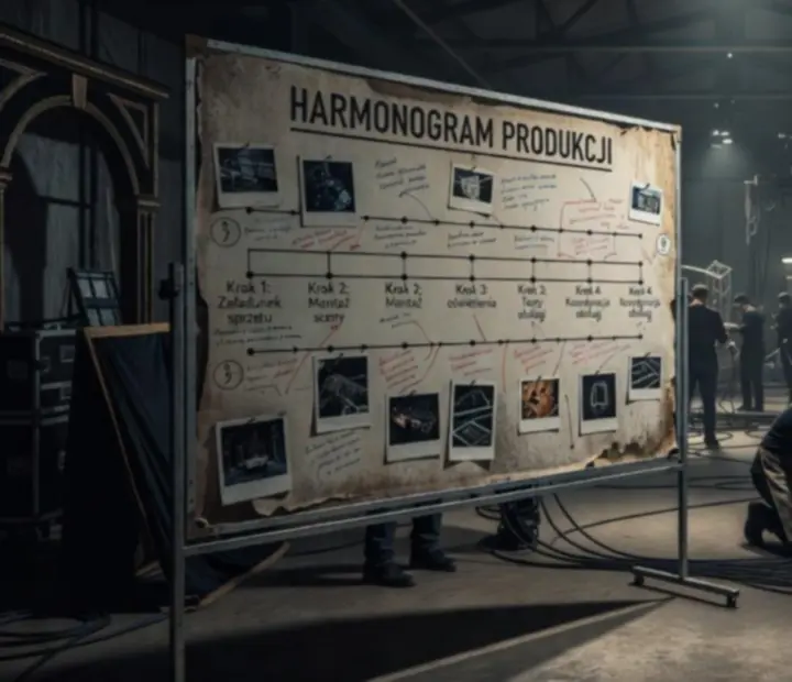 Schemat timeline'u produkcji wydarzenia Wonderstar s. r. o.